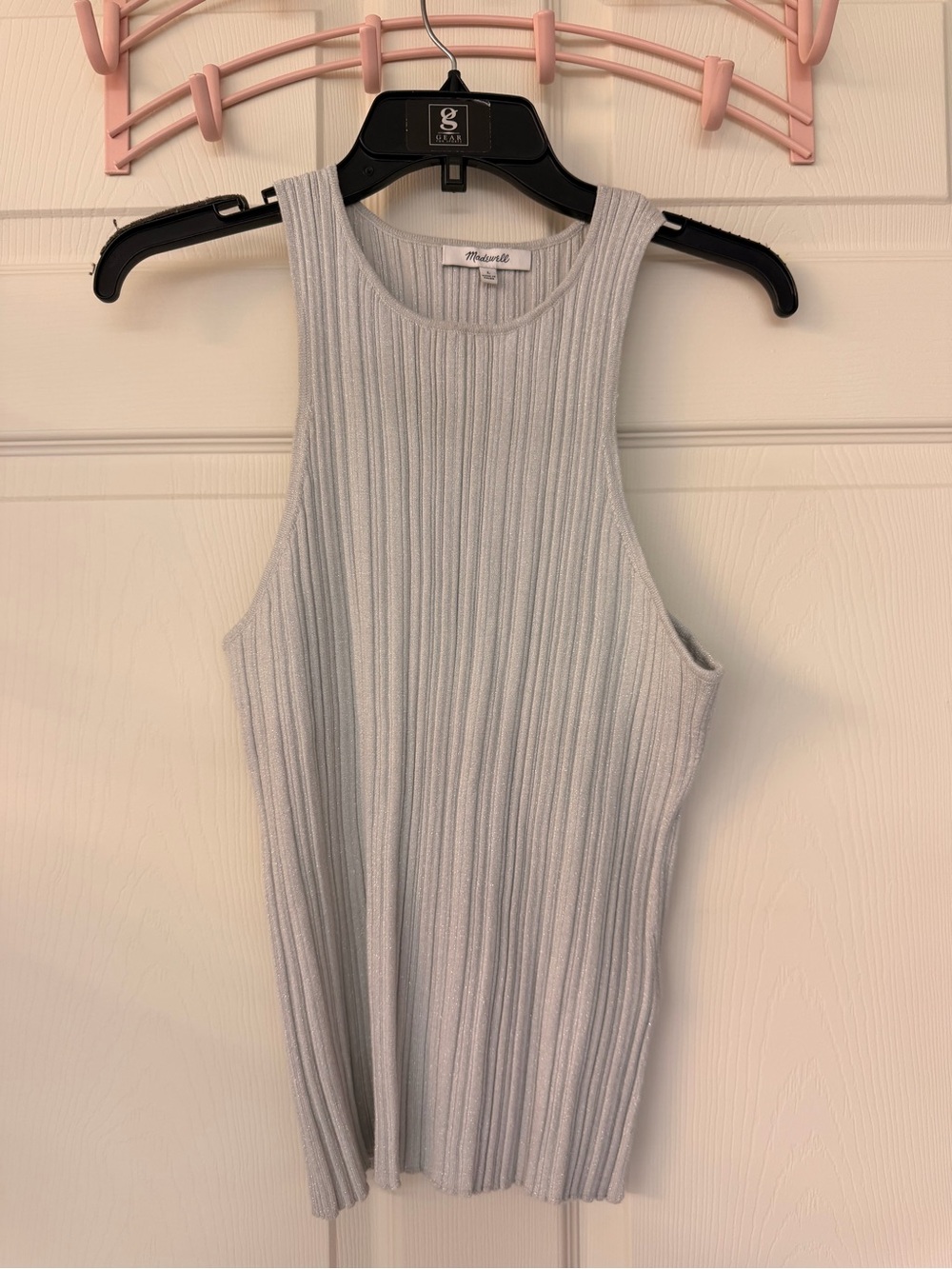 Madewell Light Gray Ribbed Racerback Tank